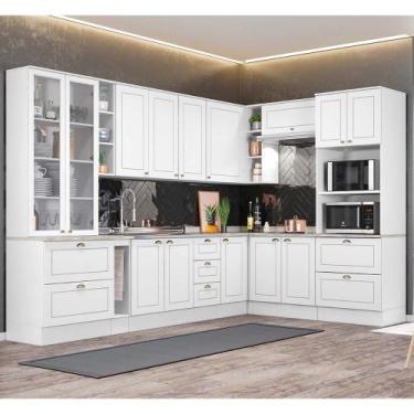 Imagem de Cozinha Modulada de Canto 10 peças 14 Portas 7 Gavetas Americana Henn 