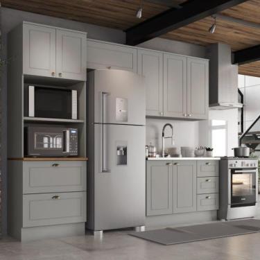 Imagem de Cozinha Modulada 271,5cm com Torre Quente p/ 2 Fornos 8 Portas 5 Gavet