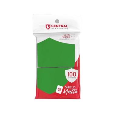 Imagem de Shield Matte Standard Cor Verde Fosco Sleeve com 100 Protetores de cartas cartinhas para TCG Magic, K-POP, Dorama e outrs Cardgames