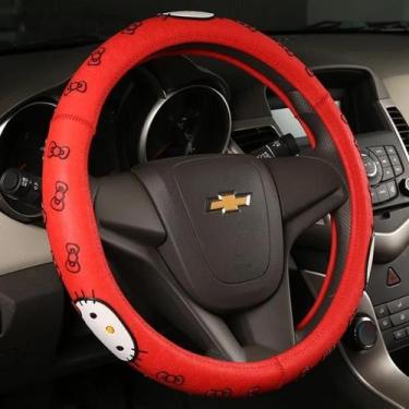 Imagem de Capa De Volante De Carro Kawaii HelloKitty Quatro Estações Universal C