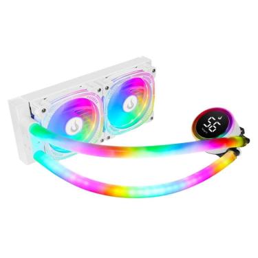 Imagem de Water Cooler Rise Mode Aura Ice 240mm - ARGB - Branco - RM-WAI-02-ARGB