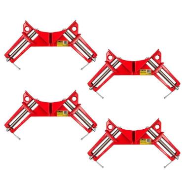 Imagem de Kit 4 Unid Grampo Sargento Angular 90 Graus Cantoneira Elite