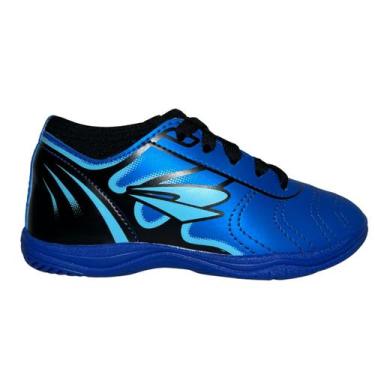 Imagem de Chuteira infantil dray futsal 5403.303, Azul preto, 34