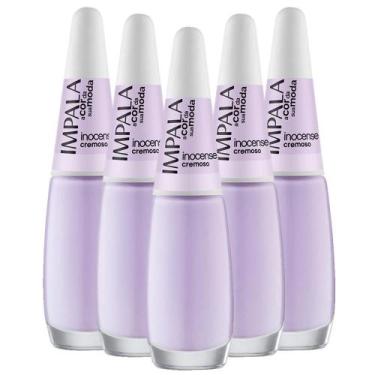 Imagem de Kit 5 Esmaltes Coleção A Cor da Sua Moda Cor Inocense Impala