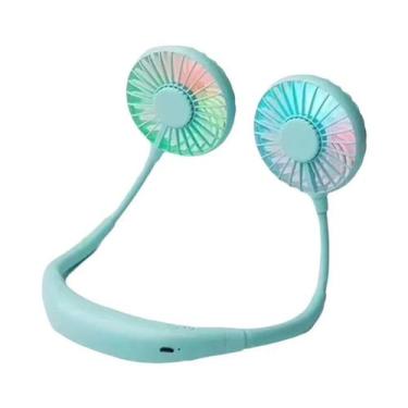 Imagem de 360 graus Ventilador De Pescoço Portátil De Rotação, Mudança De Cor, L