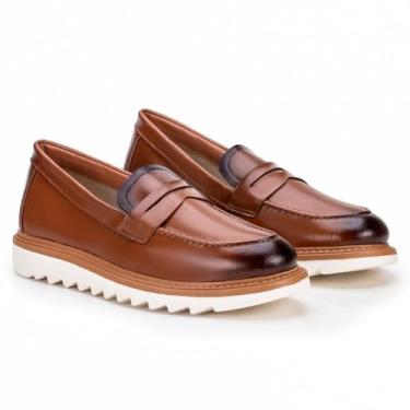 Imagem de Mocassim Masculino Social Casual GuGi Confortável com Sola Tratorada Antiderrapante 5400 (Caramelo, 40)