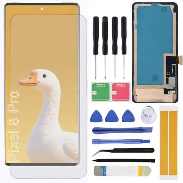 Imagem de Substituição de tela para Google Pixel 8 Pro LCD GC3VE, G1MNW 17.0 cm Display LCD Touch Screen Digitalizador com moldura de ferramentas de reparo
