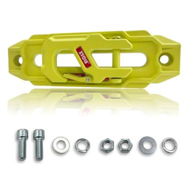 Imagem de XYCLE Guincho Fairlead com gancho de reboque, 7075 alumínio Hawse Fairlead com gancho de guincho forjado de aço de liga de alta resistência, gancho de guincho de 9.071.8 kg (verde)