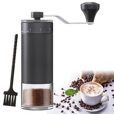 Imagem de Moedor de café manual portátil com 40 configurações ajustáveis, moedor de grãos de café manual com capacidade de 25 g e manivela para viagem, acampamento, escritório, casa (cerâmica)
