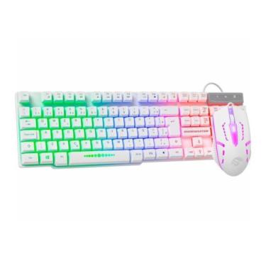 Imagem de Kit Gamer K-mex White KMW52 + MOA8 - KMEX
