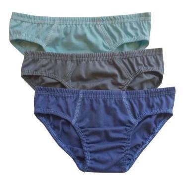 Imagem de Kit 6 Cueca Slip Élástico Embutido Infantil Algodão Sortida - Naimus, 