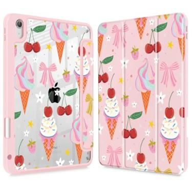 Imagem de Lepeoac Capa para iPad Air de 13 polegadas (M3) 2025, (M2) 2024 - [Suporte de lápis embutido] Capa à prova de choque com capa traseira transparente transparente, capa hibernar/despertar automática