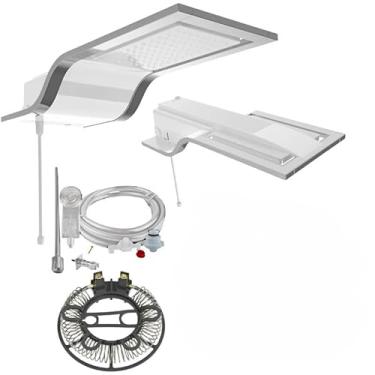 Imagem de Ducha Eletrônica de Luxo - Chuveiro com Regulagem de Pressão Intensa - Potente e Antiferrugem(220v 6500w,WHITE KHROME)