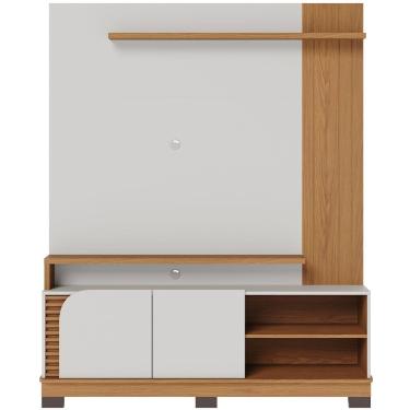 Imagem de Estante Painel Para TV 65 Pol 152cm Mayer C04 Off White Matte Freijó - Lyam Decor
