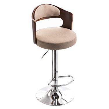 Imagem de Cadeira de bar de tecido estofado banco de bar 61 cm altura do assento balcão altura banco de bar para cozinha e pub doméstico bancos de bar ajustáveis (cor: E)