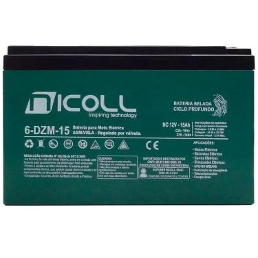 Imagem de Bateria cinza p/ bike elétrica 12v 15ah