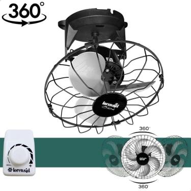 Imagem de Ventilador Teto Orbital Lorensid Sprint 30Cm Bivolt 360 Pt