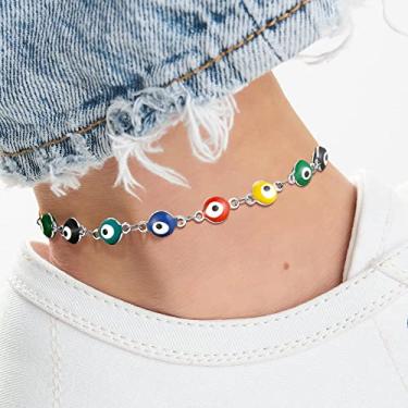 Imagem de Tornozeleira com olho turco, One Size, Aço inoxidável, Sem Pedra Preciosa