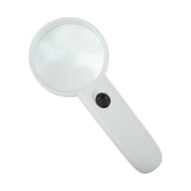 Imagem de Generic 1 lupa 4 x lupa com luz de LED, 3 pilhas AAA não incluídas vidro plástico bege 6,5 cm