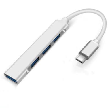 Imagem de Hub USB tipo C, 4 portas, múltiplas portas USB 3.0, divisor USBA para laptop, laptop, desktop e mais