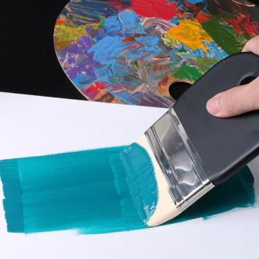 Imagem de Pincéis de cerdas domésticas, pincel de pintura angular de 12 cm, ferramenta de pintura, suprimentos domésticos, pincel de quadro para pincel, pintura, coloração, desenho - Grande