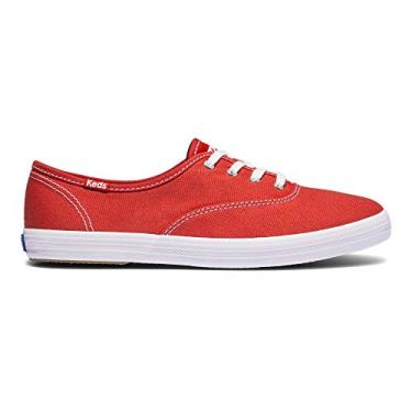Imagem de Keds Tênis feminino Champion de lona com cadarço, Vermelho, 35