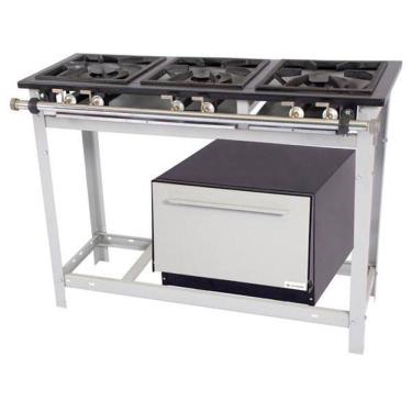 Imagem de Fogão Venâncio Extra 3 Bocas Duplas e com Forno E3d3f