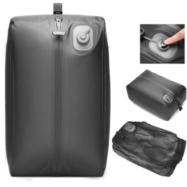 Imagem de Sacos a vácuo para organizador de viagem, bolsa de mão, mochila de bagagem, mala reutilizável, com vedação a vácuo para economizar espaço, bolsa de compressão com bomba integrada e carregamento USB-C
