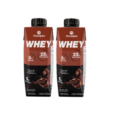 Imagem de Kit 2 Bebida Láctea Piracanjuba Whey Zero Lactose com 23g de Proteína 