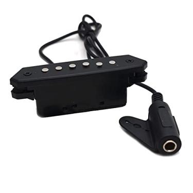 Imagem de Sistema de pré-amplificador de captador de guitarra acústica Humbucker Sound Hole Pickup Suporte de palheta de guitarra de aquecimento equilibrado (Cor: A701)