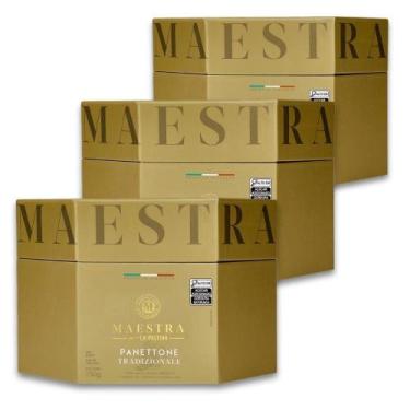 Imagem de Panettone Maestra La Pastina Tradizionale Kit 3Un De 750G