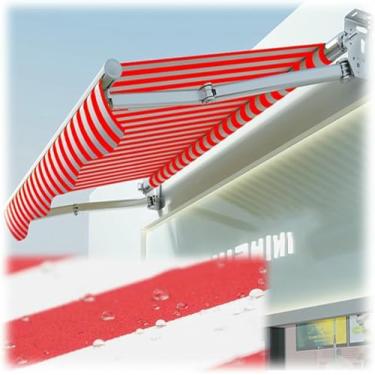 Imagem de Wzglod Toldo de pátio 40 tamanhos substituição de tecido retrátil toldo lateral tela de privacidade sombra exterior enrolar para jardins, terraços, conservatórios, lojas, garagens.