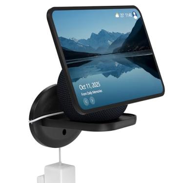 Imagem de HomeMount Suporte de parede para Sonos One e Echo Spot - Suporte de parede para casa inteligente com economia de espaço compatível com Sonos One/Sonos One SL/Echo Spot preto