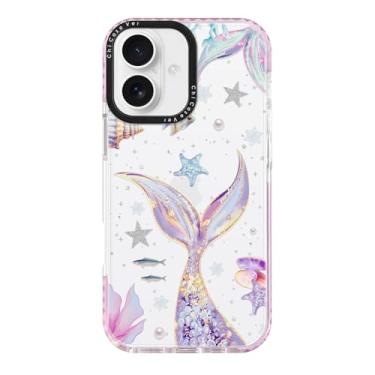 Imagem de ChiCaseVer Capa para iPhone 17, estampa de sereia mágica com cauda iridescente, proteção contra quedas de nível militar, linda capa protetora de TPU macio e fino com proteção de câmera para mulheres e
