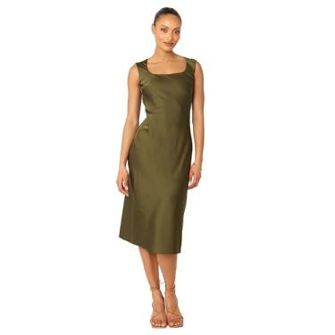 Imagem de Petal & Pup Vestido feminino Natalia Mid Slip, Oliva, 5