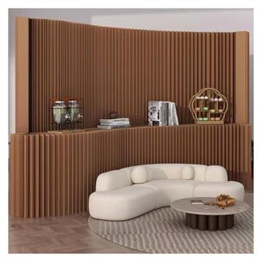 Imagem de Room divider Divisórias de papel com prateleiras de armazenamento, tela de privacidade dobrável e extensível, good para fundo de transmissões ao vivo em ambientes corporativos.(1-2MX2.2M)