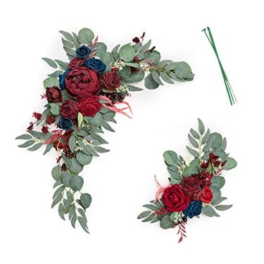 Imagem de Naroote Elegante Conjunto de Ganhos Florais Artificiais de Longa Duração Flores Artificiais de de Casamento para Festivais de Arcos de Casamento (186.00)