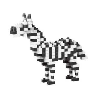 Imagem de Brinquedo De Blocos De Montar Micro Mini Alpacas, Alces E Girafas, Pre