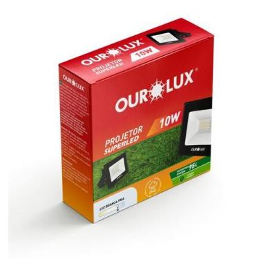 Imagem de Refletor led slim 10w branca biv ourolux