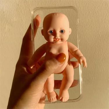 Imagem de TRADAY Capa de telefone 3D Horror Baby para iPhone 16 Pro Max Funny Halloween Ugly Crazy Weird Phone Case