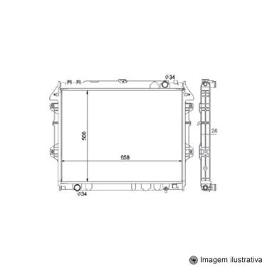 Imagem de Radiador Hilux 2.7 Gasolina (09>) c/s Ar/ Manual/ Aluminio Brasado