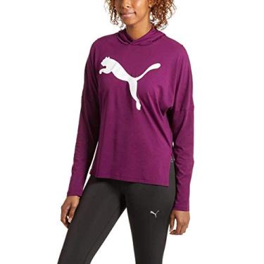 Imagem de PUMA Camiseta feminina com capuz, Dark Purple, Small