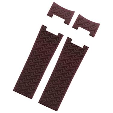 Imagem de FULNES Pulseira de relógio à prova d'água para Ulysse Nardin pulseira de relógio de borracha de silicone esportiva, acessórios de reposição para relógios, 22mm, Ágata