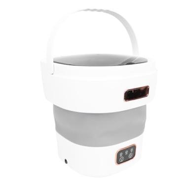 Imagem de ZJchao Máquina de Lavar Portátil, Mini Lavadora Dobrável 12L Atualizada Com Cesta Giratória para Roupas íntimas Roupas de bebê Meias Apartamento Dormitório RV Viagem Acampamento (Plugue dos EUA)
