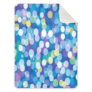 Imagem de Wassud Cobertor de bebê Blue Circles para meninos e meninas, cobertor de bebê para recém-nascidos, essencial para recém-nascidos, cobertores macios 76 x 101 cm