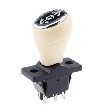 Imagem de SAAWEE Interruptor de engrenagem para a frente e para trás do veículo elétrico para crianças, posição de seta, empurrar, mão, estrada, interruptor de alternância para carro infantil (branco