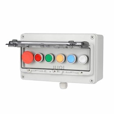Imagem de KKFAUS Caixa de botão de botão de plástico caixa de controle de interruptor Start Stop impermeável ao ar livre capa protetora de autorredefinição industrial (6)