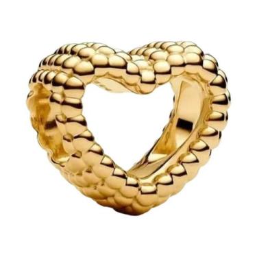 Imagem de Pingente De Sol E Lua Com Laço De Rosa Dourada Em Prata 925 Para Joias