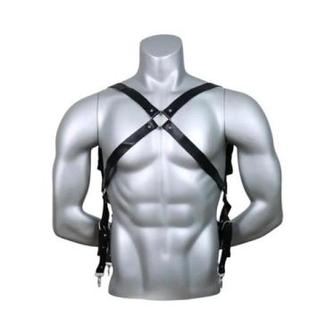 Imagem de Cinto De Peito Masculino Punk Em material sintético Ajustável Para Cos