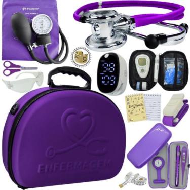 Imagem de Kit Enfermagem Maleta Medica Super Luxo Completa Promocao - Love Saude